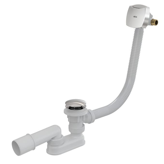 Alcadrain Afvoergarnituren - Badafvoer- en overloopset met vulling, lengte 800 mm, Click-Clack, chroom A508CKM-80