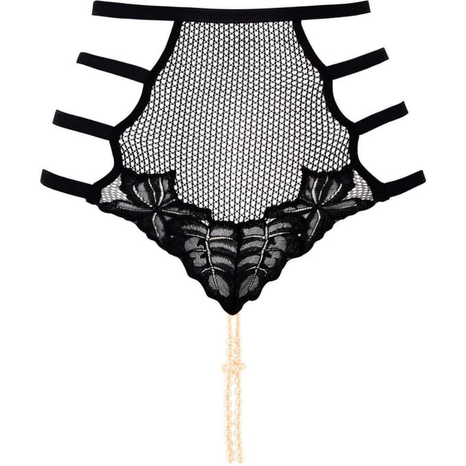 Bracli | London Hoog Getailleerd Parel String | Nachtmode Maat Plus