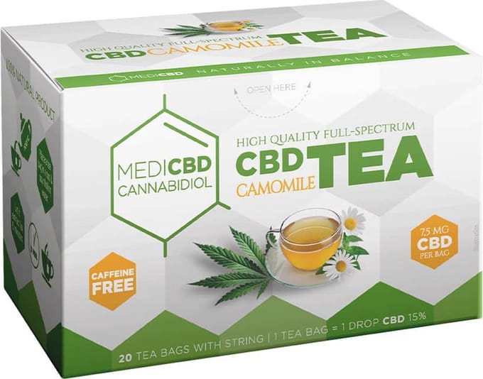 3 x MediCBD Camomile Thee (Box of 20 Teabags) – 7.5mg CBD