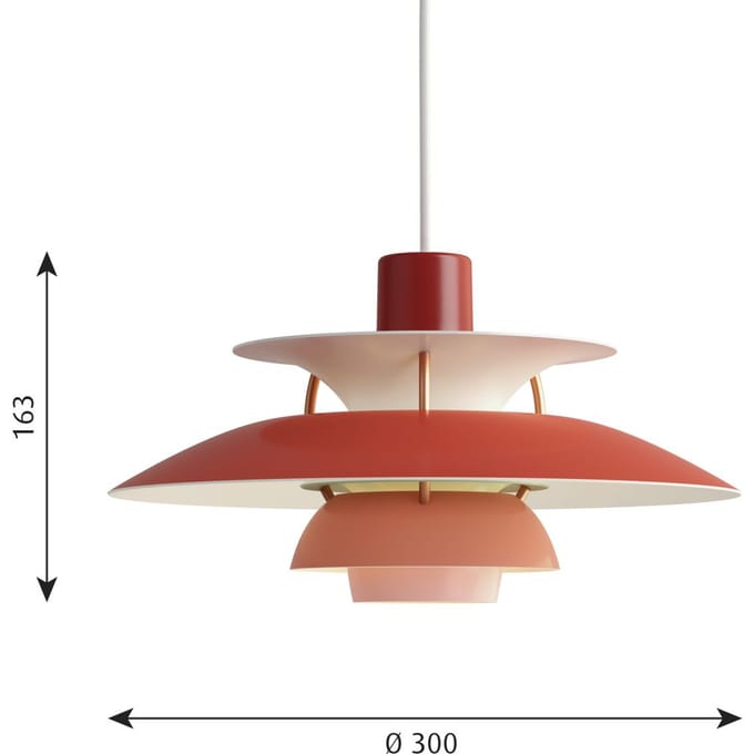 Louis Poulsen - PH 5 Mini Hanglamp - rood