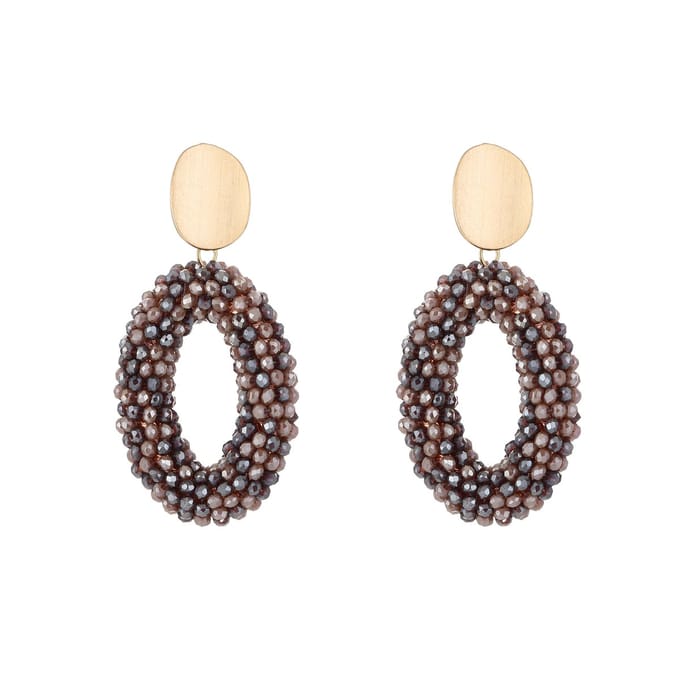 Oorbellen Crystal Classy - Camel Mix - Feestdagen - Kerst - Cadeau