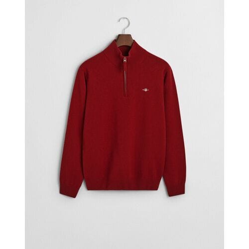 Gant Trui Superfijne Lamswol Half-Zip Plumped Red / male