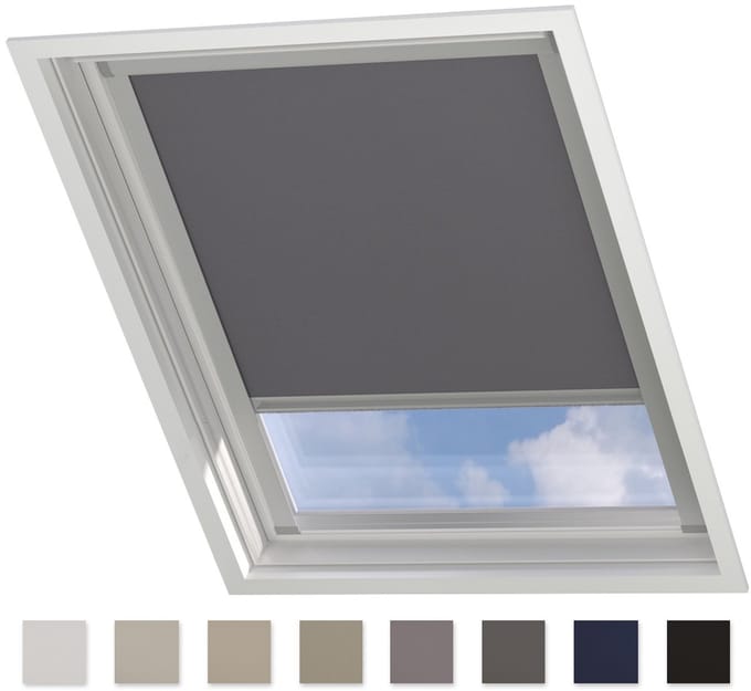 Dakraam Rolgordijn Trend - Verduisterend - Light Grey - voor Velux: C02