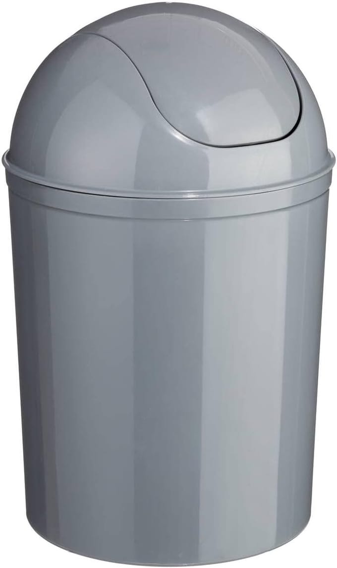 5five Prullenbak - 7 L - Kanteldeksel - Grijs