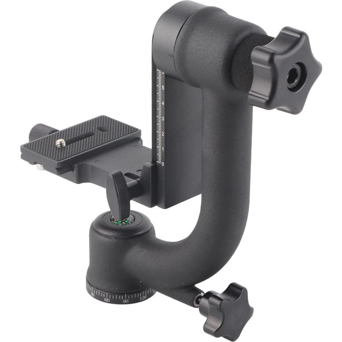 360 Graden Verticale Omnidirectionele Cantilever Roterende Balhoofd met Snelwisselplaat 1/4 black