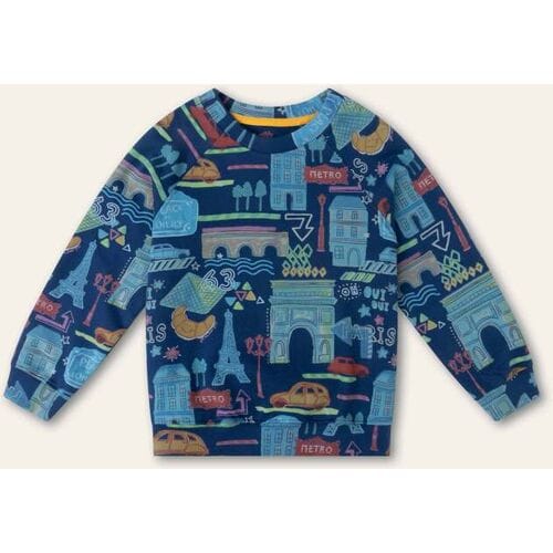 Oilily Hutt Sweater- maat98/3T Estate Blauw