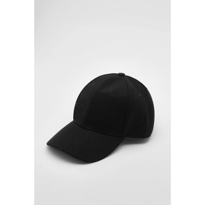 boohoo Dames Zwarte Effen Baseballcap | Black