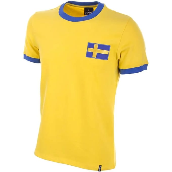 COPA - Zweden 1970's Retro Voetbalshirt - Heren - Geel - S