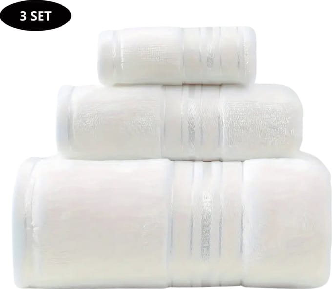 Nivard Handdoeken Set - Hotelkwaliteit - Handdoek - Towel - Wit - 3 Stuks