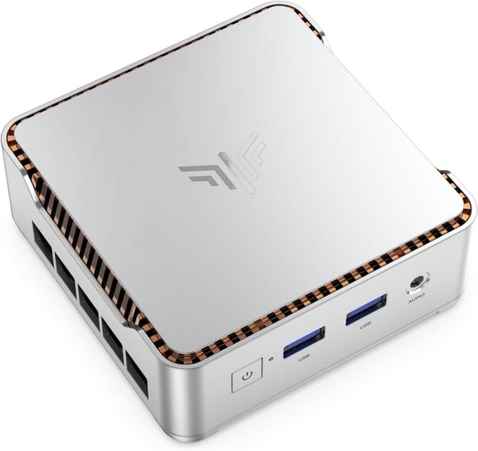 Mini PC 12GB RAM 256GB SSD Celeron N5105 4K UHD Desktop Computer voor Kantoor en Thuis