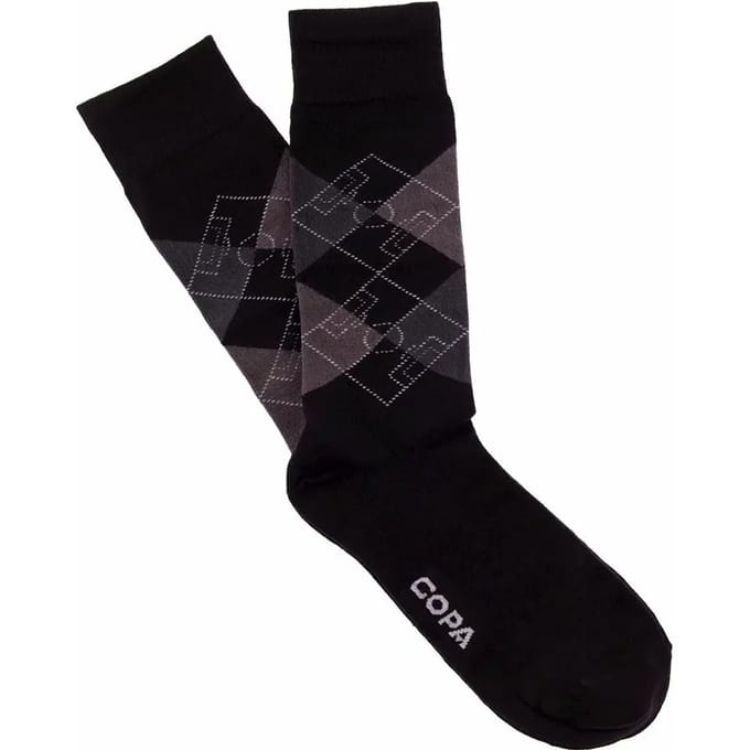 COPA - Argyle Football Pitch Sokken Box - Unisex - Zwart - 40-46