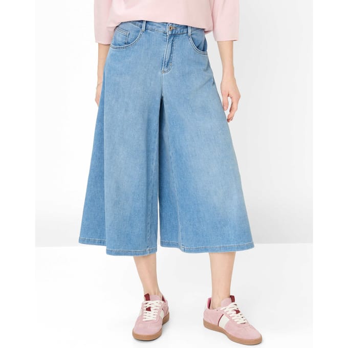 Brax Dames Rok  Style MELLI S USED LIGHT BLUE, lichtblauw, maat 40