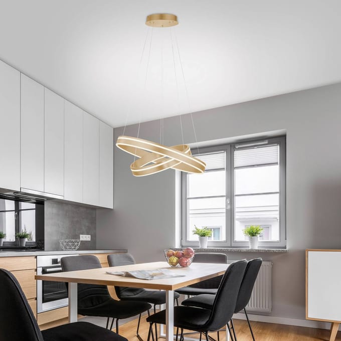 Q-Smart-Home Paul Neuhaus Q-VITO LED hanglamp, 2 ringen