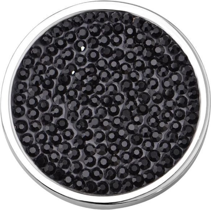 Quiges - Munthouder Munt 25mm RVS met Zirkonia Zwart - EPRS063