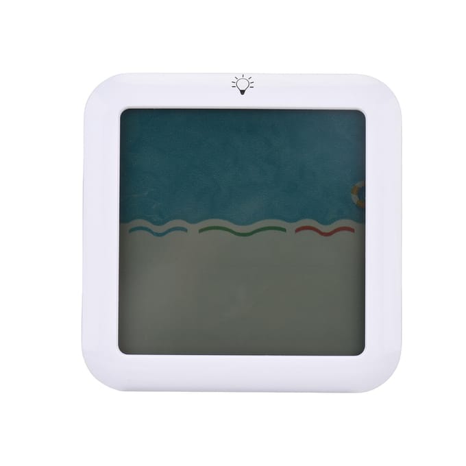 Zonne-energie Zwembadthermometer met RGB Sfeerverlichting, Zwembadtemperatuursensor, RGB Drijvend black