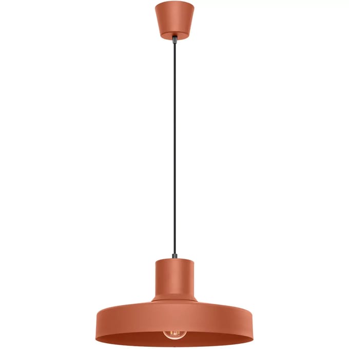 Sollux Lighting Hanglamp Bilo - E27 - rode oker - staal - 35x35x120cm