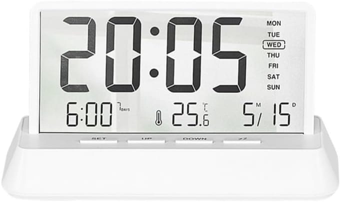 Solidchoice - Multifunctionele Desk Clock met Temperatuur Sensor