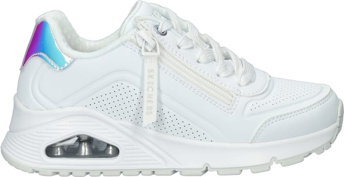 Skechers Uno Gen1 - Zip And Stride Meisjes Sneakers - Wit