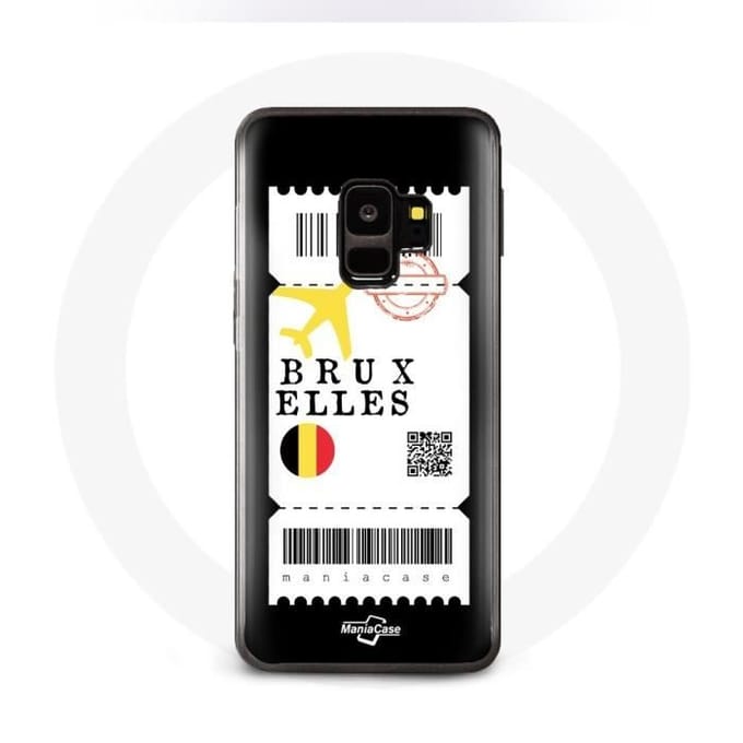 Case voor Samsung Galaxy S9 Vliegticket Brussel België
