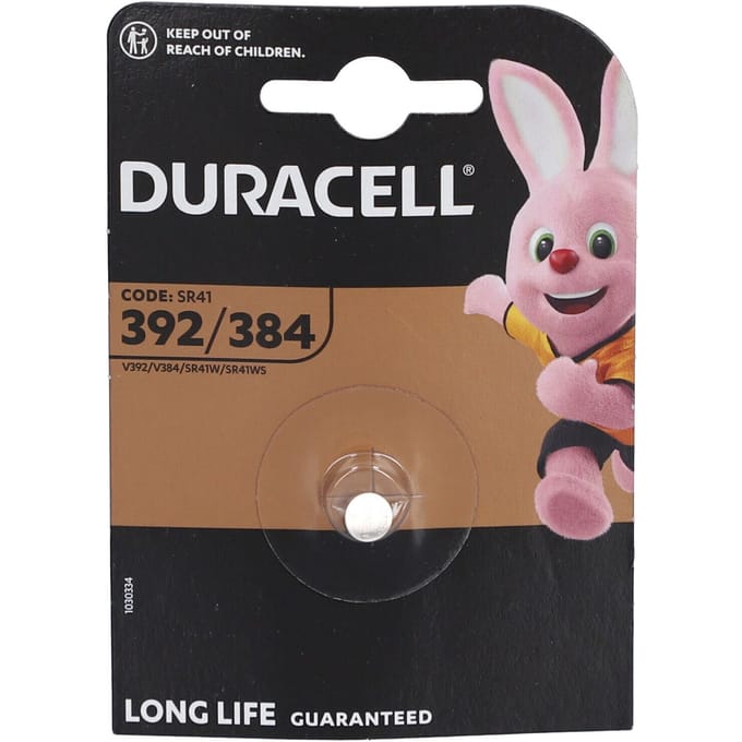 Batterij Duracell knoopcel 1x392/384 alkaline Ø7,9mm 1,5V-45mAh