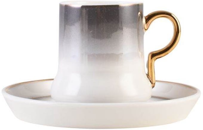 BRICARD ESPRESSOSET 231318 | WIT-GRIJS-GOUD 12-DELIG