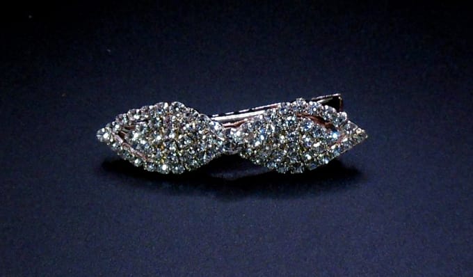 Duckklem strik-vorm met strass #5