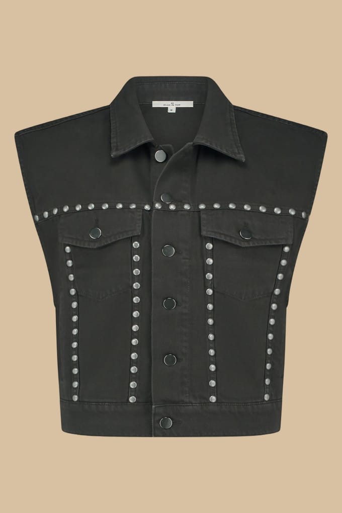 Circle of Trust Lucy Gilet Washed Nero Maat: M | Gilets Outlet | Dames | Zwart
