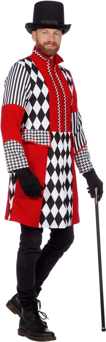 Jas Ruiten rood/wit/zwart Heren Premium - Maat XL
