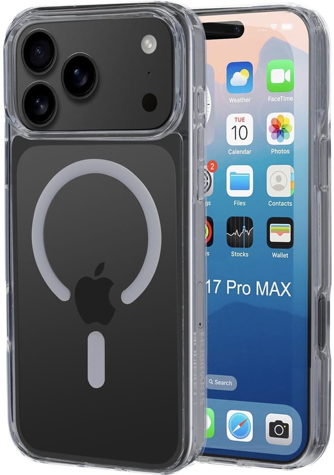 Mobiparts hoesje geschikt voor Apple iPhone 17 Pro Max - Hardcover - MagSafe - Transparant