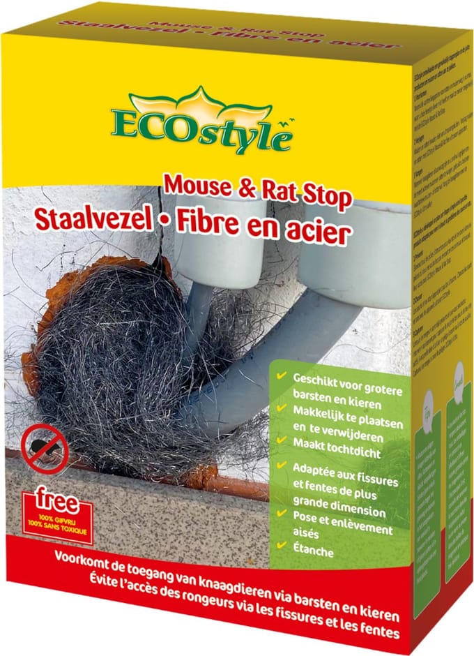 ECOstyle Mouse & Rat Stop Staalvezel - Muizen en Ratten Weren