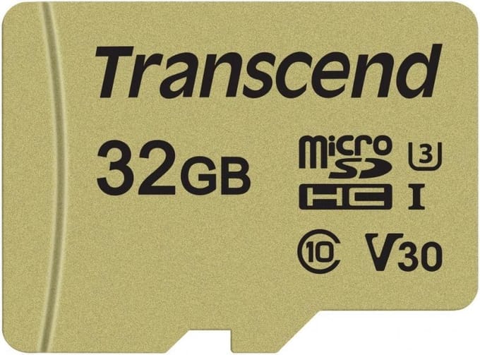 Transcend Premium 500S microSDHC-kaart 32 GB Class 10, UHS-I, UHS-Class 3, v30 Video Speed Class Incl. SD-adapter