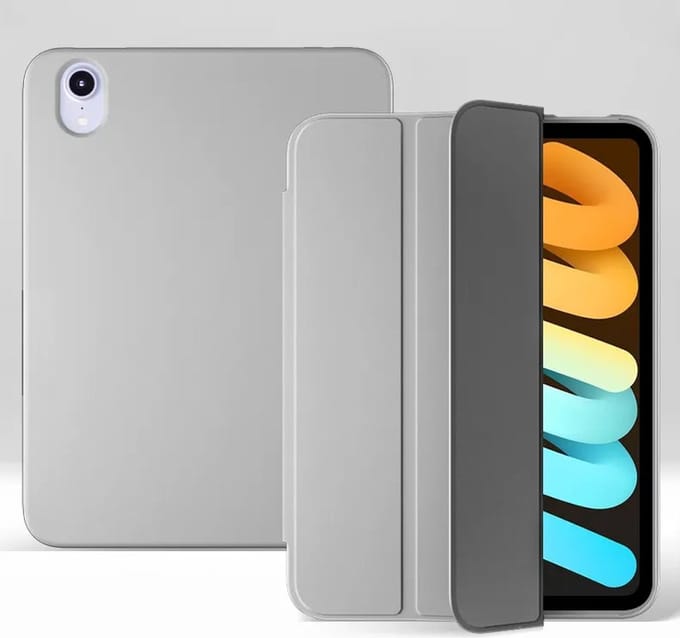 Flexibel Pencil Hoesje geschikt voor iPad Mini 6 (2021) - grijs