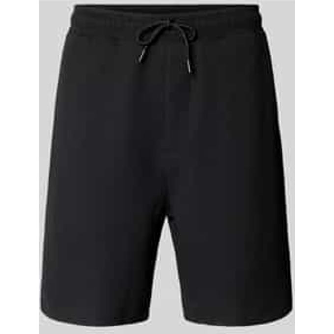 Sweatshorts in met plissés look met elastische band