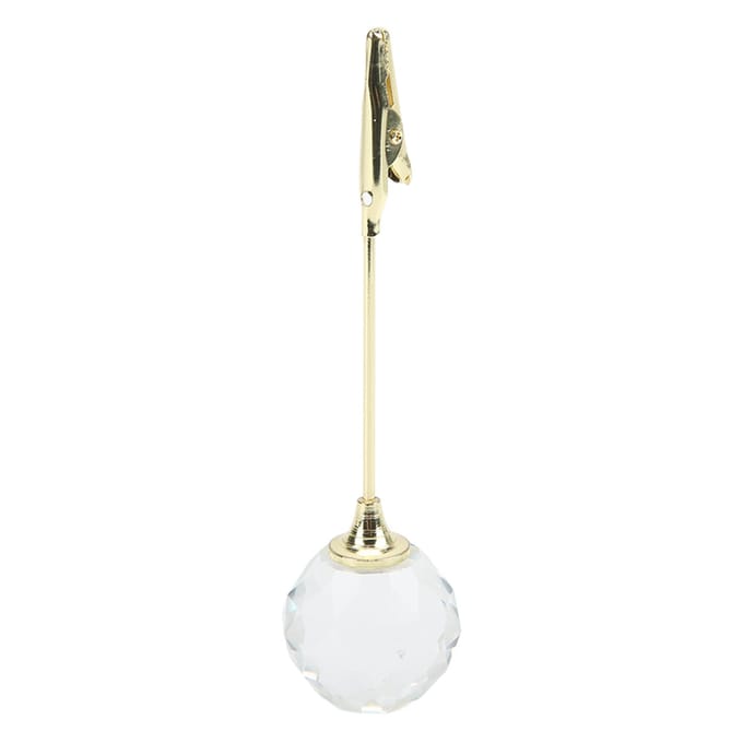 Tafelnummerhouder Sterke Clip Brede Toepassing Stabiele Metalen Basis Foto Notitiehouder voor Bruiloft beige