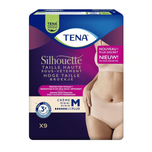 Tena Silhouette Plus Creme - Hoge taille Medium - 6 pakken van 9 stuks