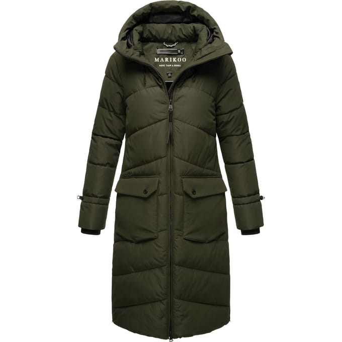 Marikoo Tomomii dames winterjas – lang, warm & met capuchon