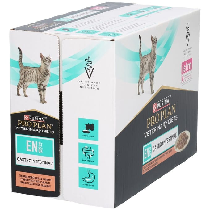 5 % korting! 2 x Purina Pro Plan natvoer voor katten - EN ST/OX Gastrointestinal Zalm 20 x 85 g
