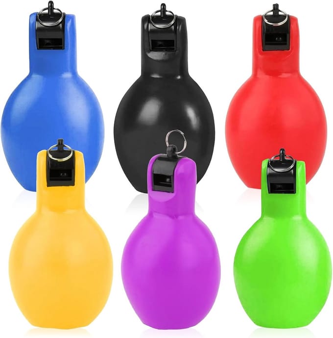 Set van 6 Handfluitjes voor Sport, Training en Noodsituaties
