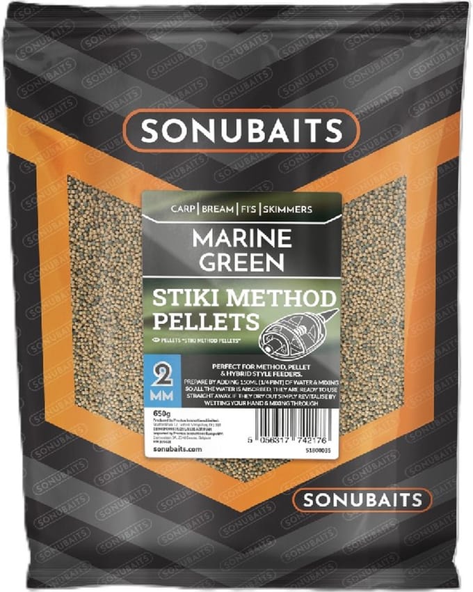 Sonubaits Stiki Method Pellets 4mm Marine Green 650gr