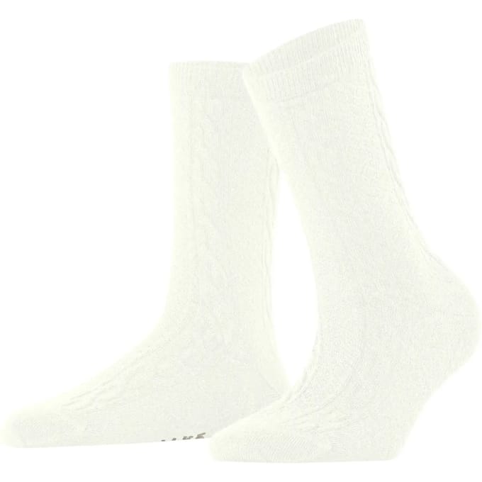 FALKE Declivity eenkleurig wol sokken dames wit - maat 39-42