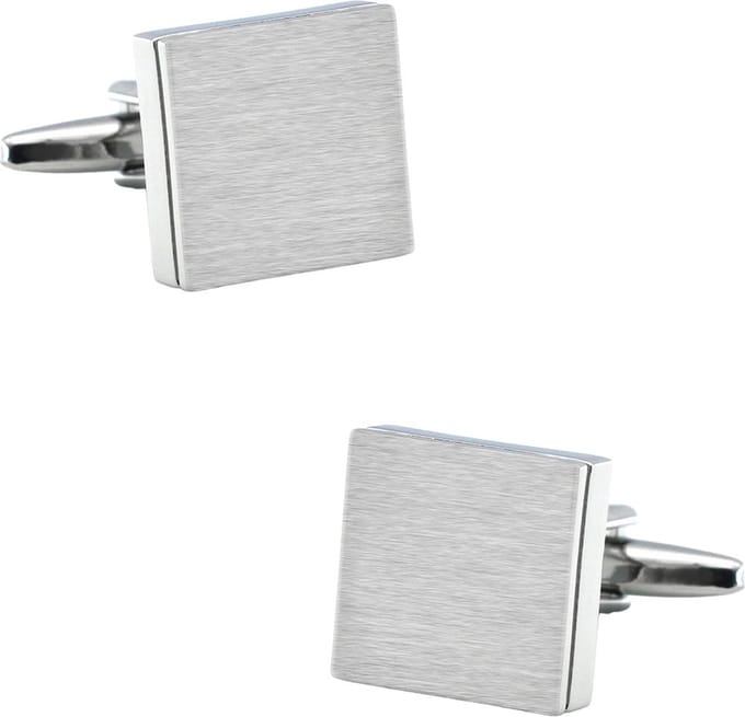 Fako Bijoux - Manchetknopen - Geborsteld - Vierkant - 16x16mm - Zilverkleurig