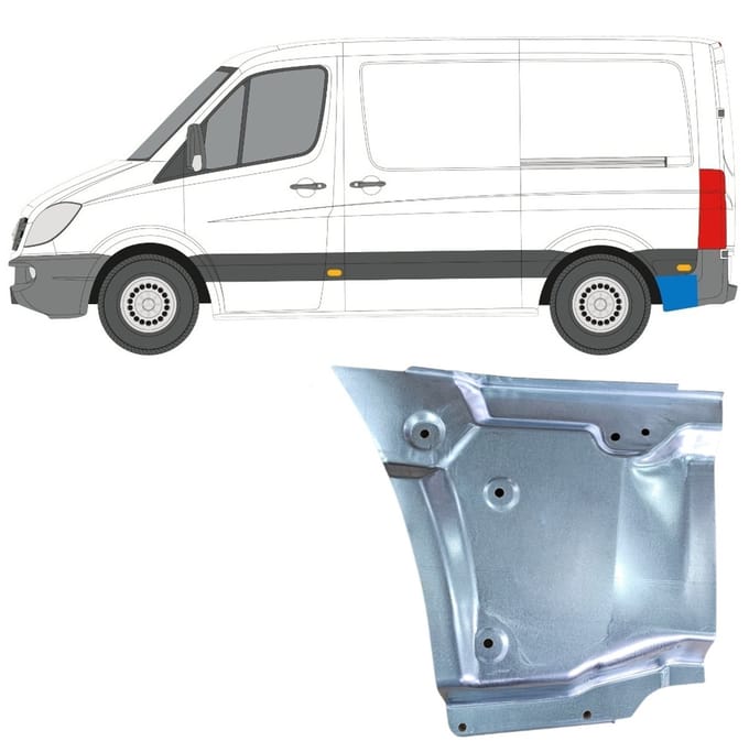 Reparatiepaneel achterspatbord voor Mercedes Sprinter 2006-2018 / Links