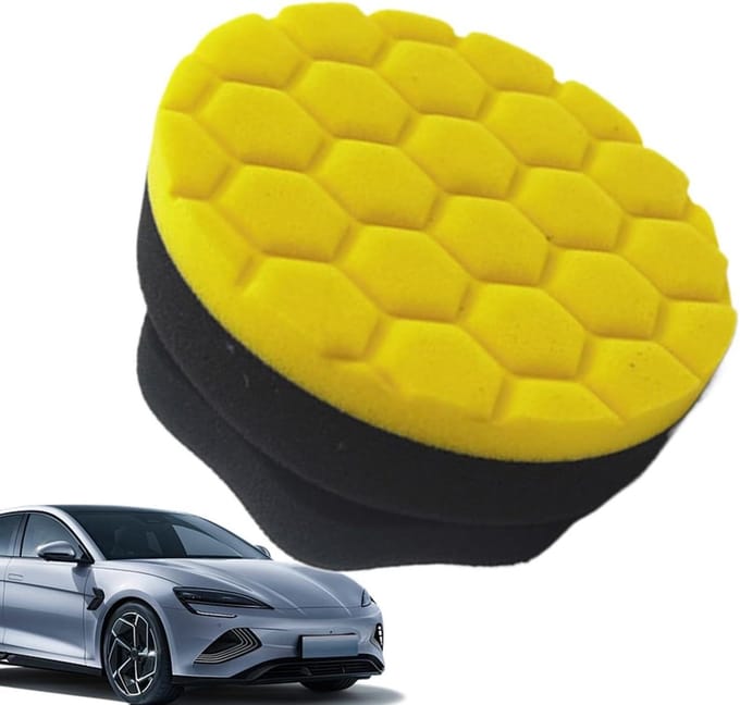 Band Glans Applicator - Wax Spons - Auto Onderhoud - Ergonomisch Ontwerp - 10x6x8cm - Zwart