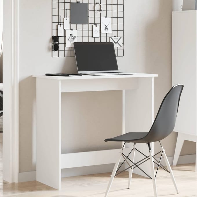vidaXL - Bureau - 80x40x75 - cm - bewerkt - hout - wit