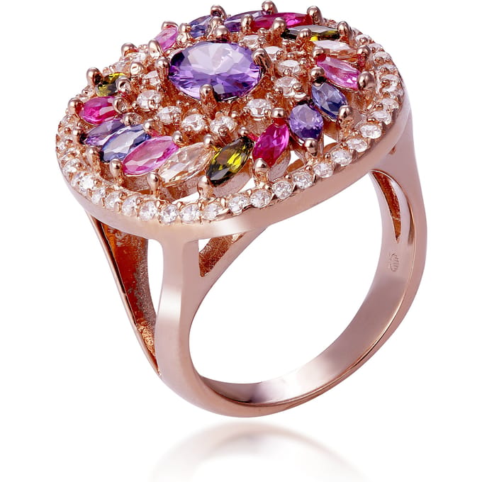 Orphelia Dames 925 Sterling Zilveren Ring - Roze ZR-7428/RG
