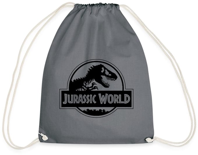 Jurassic World Klassiek Logo In Zwart Gymtas