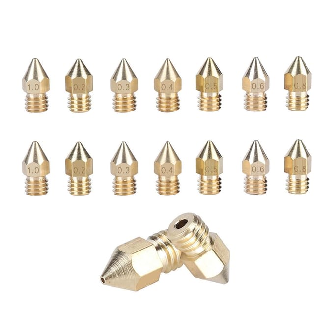 Kit de 30 buses d'imprimante 3D Filament 1,75 mm Extrudeur Tête d'impression Accessoire d'imprimante beige