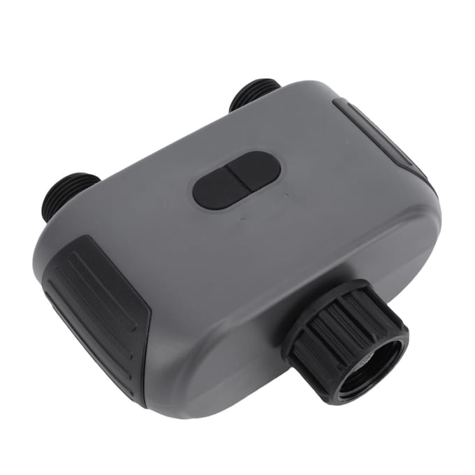 Minuteur d'irrigation WiFi 2 sorties Arrosage réglable Contrôleur de vanne d'eau intelligent avec passerelle gray