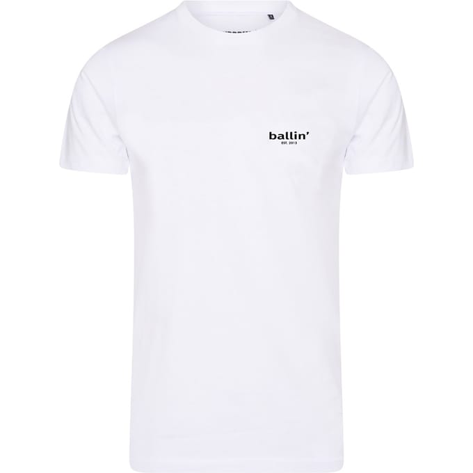 Ballin Est. 2013 - Heren Tee SS Small Logo Shirt - Wit - Maat S