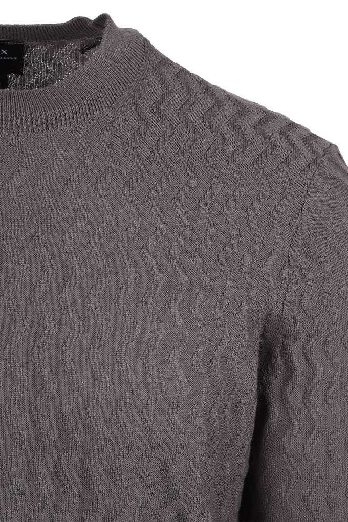 Armani Exchange Crew Neck Knitwear Grey